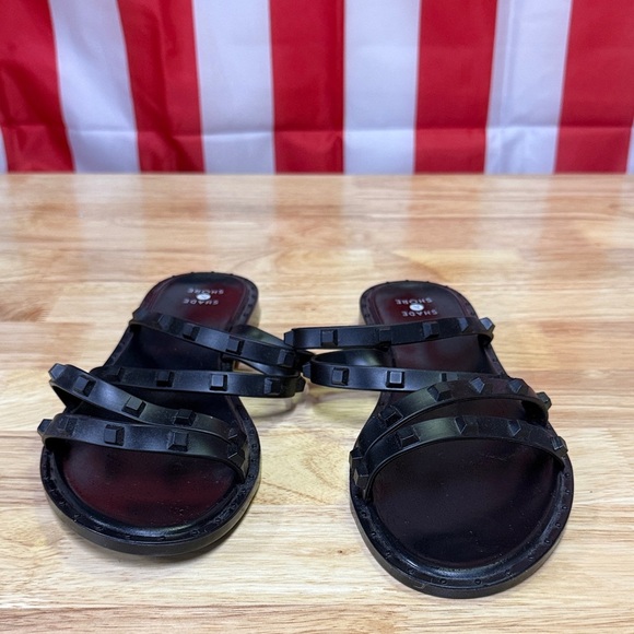 Shade & Shore Black Studded Sandals - Picture 5 of 7